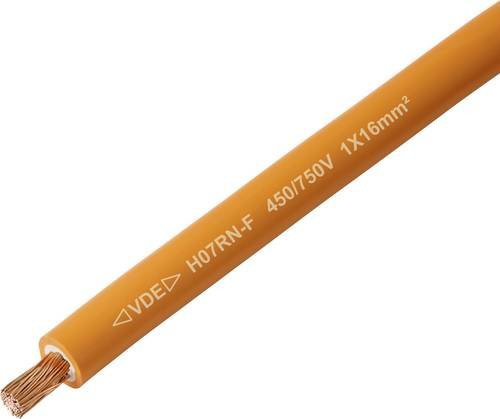 TRU COMPONENTS Gummischlauchleitung H07RN-F Orange 1 x 16mm² Meterware - Bild 1