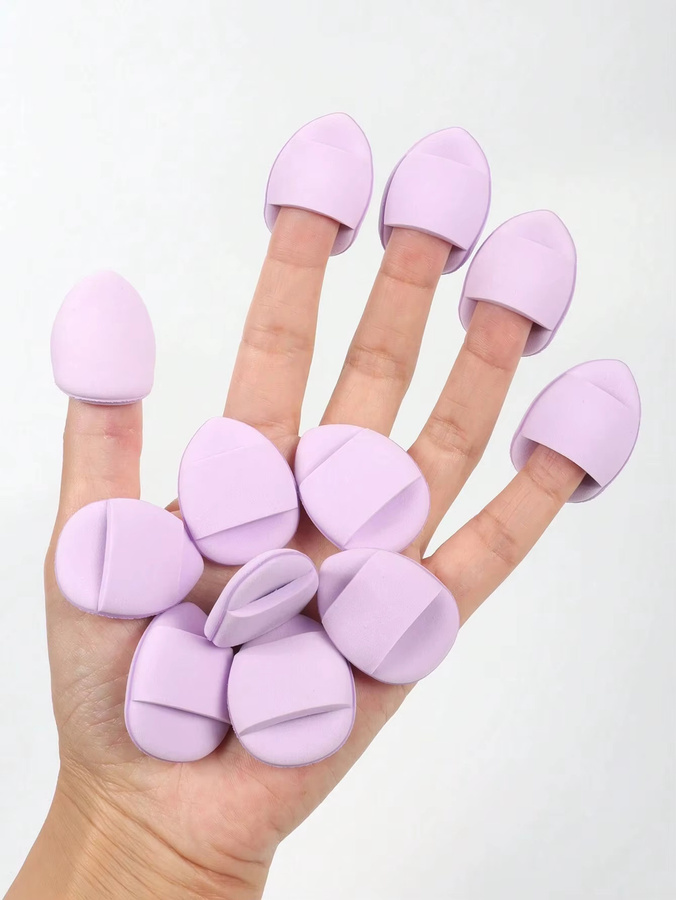 Fingerkissen-Puderquaste, latexfreier Mischschwamm, 10/50 Stück - Bild 1