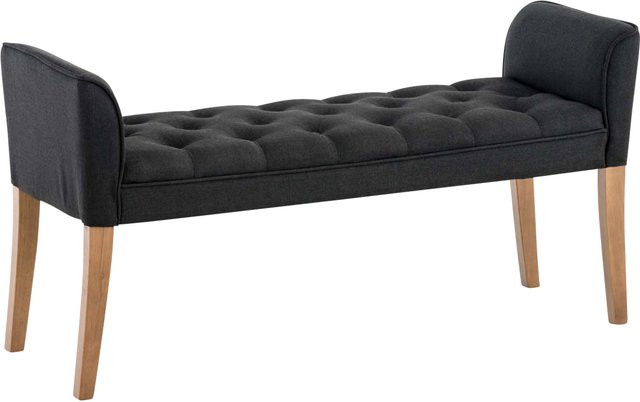 TPFLiving Chaiselongue Cäsar in Dunkelgrau mit Massivholzrahmen, B/T/H: 128,0 x 43,0 x 64,0 cm - Bild 1