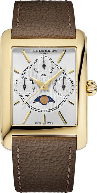 Frederique Constant Damenuhr Classic Mondphase, Quarz, Edelstahl, Leder, 30 mm - Bild 1