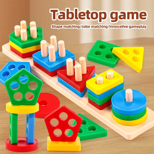 Geometrisches Grafikspielzeug, Kunststoff, ab 1 Jahr - Bild 1