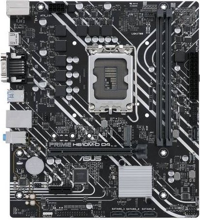 Asus PRIME H610M-D D4 Micro-ATX Mainboard mit LGA1700 Sockel und DDR4 Unterstützung in Schwarz - Bild 1