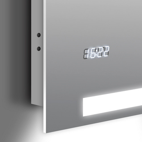 TALOS LED-Dekospiegel rechteckig in Silber, B/H: 140 x 60 cm - Bild 2