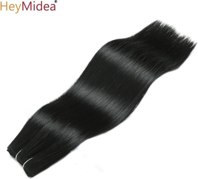 HeyMidea Haar Extensions, Synthetisch, Glatt, Ombre, 18 Zoll, 150g - Bild 1
