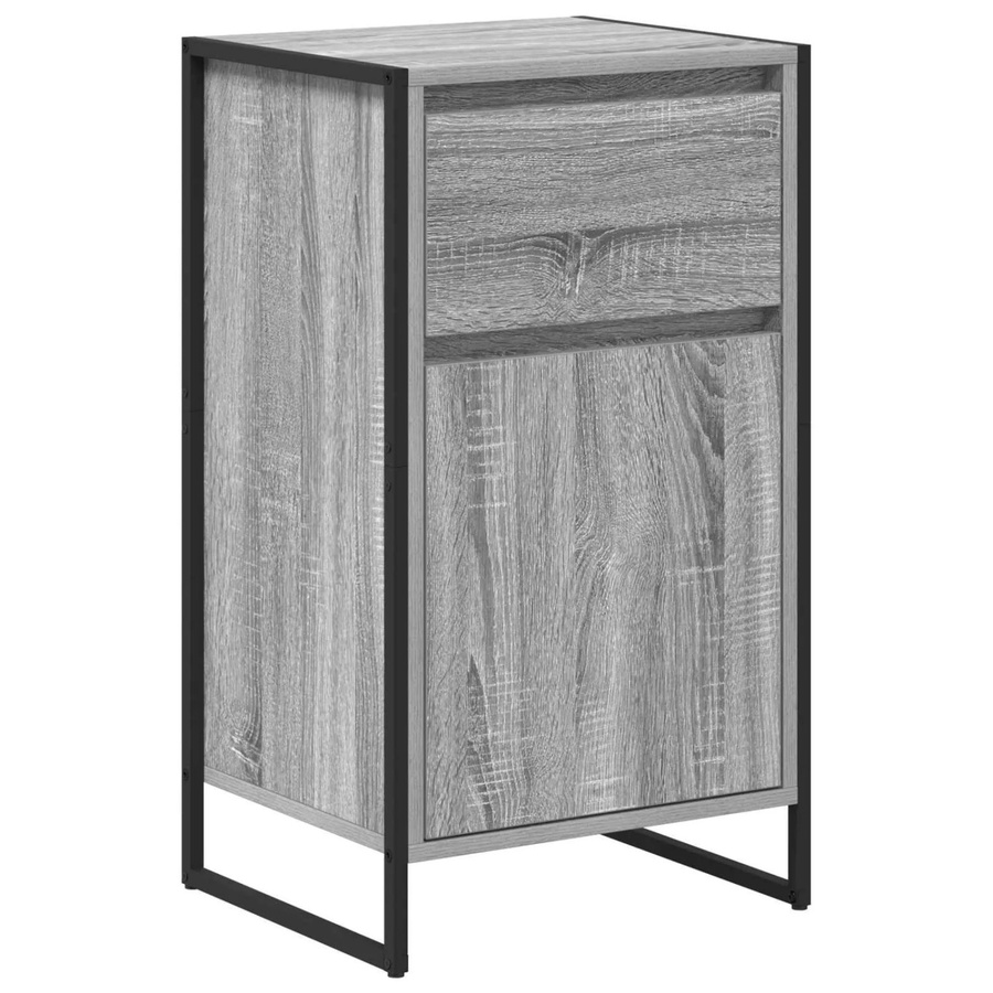 vidaXL Sideboard in Grau Sonoma aus Holzwerkstoff und Stahl, B/T/H: 81 x 36 x 150,5 cm - Bild 2