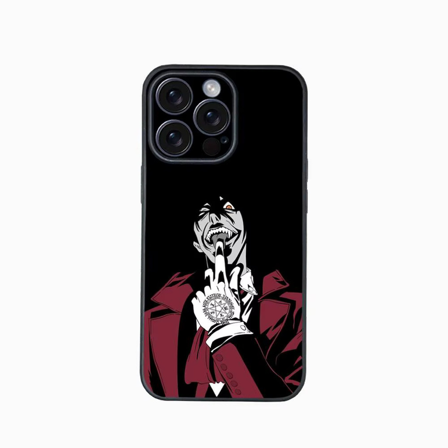 H-Hellsing Anime Handyhülle Classic Black Soft Shell für iPhone 12 bis iPhone 17 Pro Max Plus - Bild 3