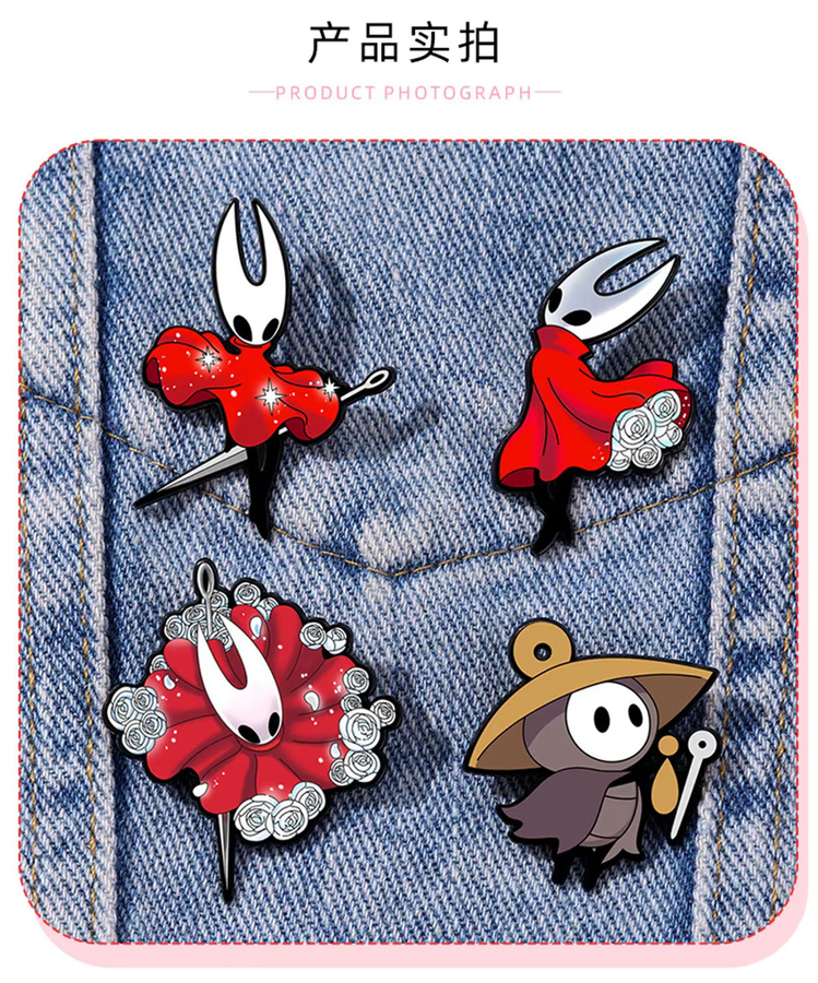 MINISO Brosche, Cartoon Menschliches Skelett, Emaille, Metall, 4 Stück - Bild 2
