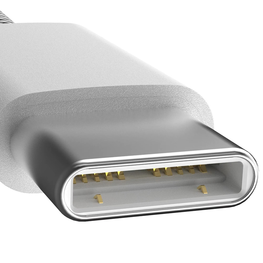 Parallel World USB-C zu USB-C Schnellladekabel mit 60W in Beige und Weiß - Bild 4
