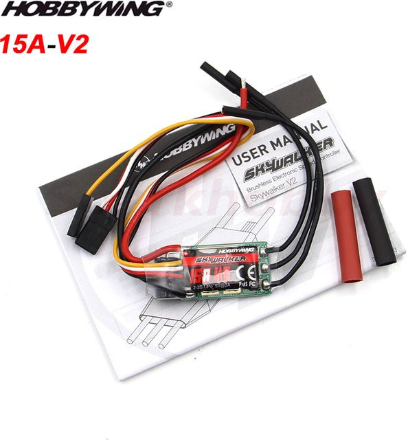 Hobbywing Skywalker 15A V2 Bürstenloser ESC-Geschwindigkeitsregler, mit umgekehrter Schubfunktion - Bild 1