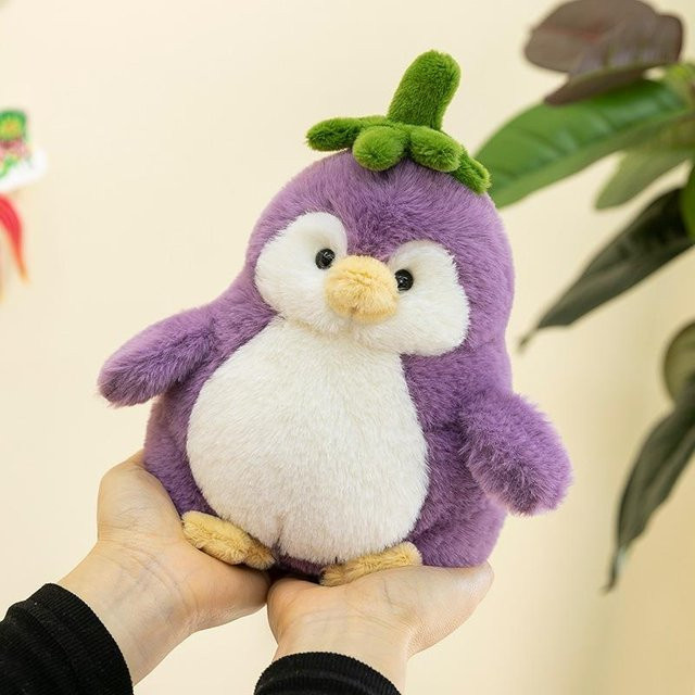 Pinguin Plüschtier, Verwandelt Auberginen Puppe, Grau, ab 6 Jahren - Bild 1