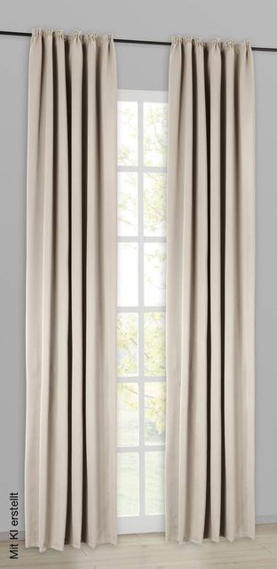 POCOline Verdunklungsvorhang Luna beige B/H: 140 x 245 cm - Bild 1