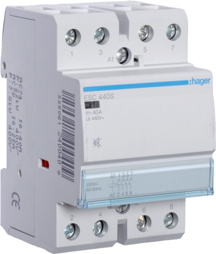 Hager Schütz ESC440S 40A 4S 230V brummfrei in Weiß - Bild 1