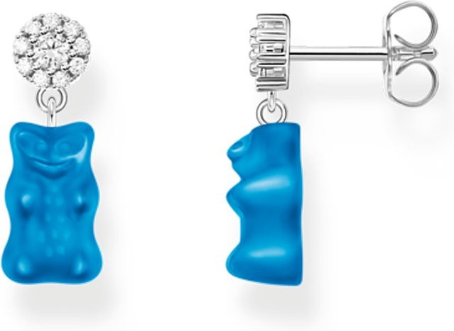 Thomas Sabo Ohrstecker, 925 Silber, blaue Goldbären, Damen - Bild 1