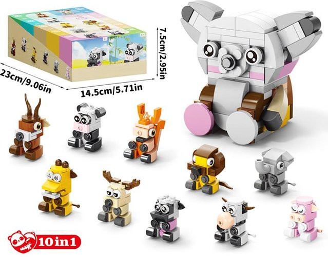 Yiran bag Mikropartikel-Bausteine, Puzzlespielzeug-Set, Tiere, Dinosaurier, ab 6 Jahren - Bild 1