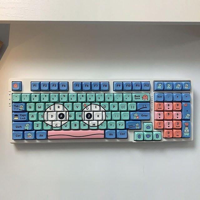 Skyloong Ugly Fish Tastenkappen im XDA-Profil, 133 Stück, PBT Dye-Sub, Multicolour, für mechanische MX-Tastaturen - Bild 1