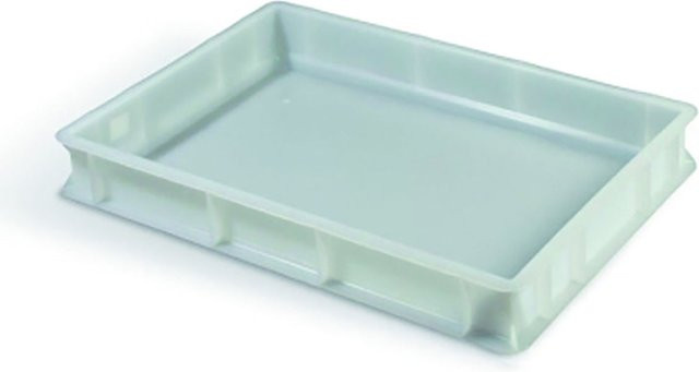 Scaritech Aufbewahrungskiste mit flachem Boden, weiß und transparent, 5er Pack, B: 60,0 cm, T: 40,0 cm, H: 7,0 cm - Bild 1