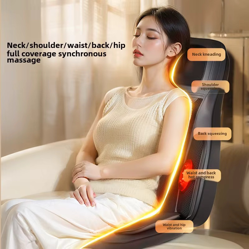 JAIYORL Ganzkörpermassage-Sitzkissen mit Wärmefunktion und Vibration zur Rückenmassage - Bild 3