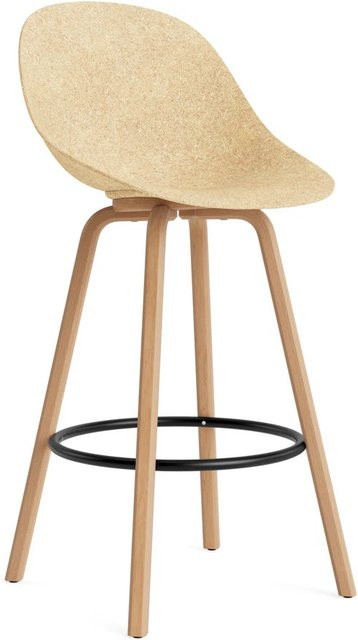 Normann Copenhagen Mat Barstuhl aus Buche in Beige mit Hanf und Seegras - Bild 1