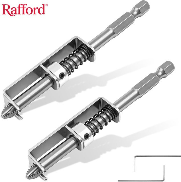 Rafford Schraubendreher-Bit-Halter Phillips Anti-Rutsch Bit-Befestigungsklemmen-Set in Silber für elektrische Bohrmaschinen und DIY-Reparaturen - Bild 1