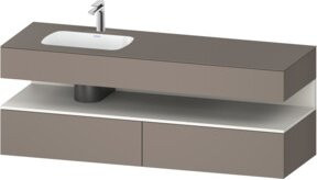 Duravit Einbauwaschtisch-Möbel-Set Qatego in Grau, B/T/H: 160 x 50 x 60 cm - Bild 1