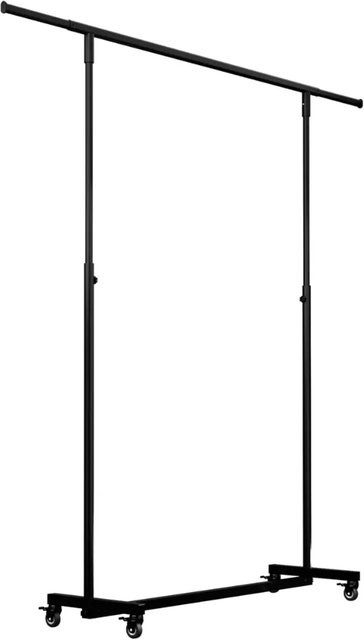 DELUKE Kleiderständer LEON Klappbar aus Metall in Schwarz Matt im Industrialstil B/T/H: 120 x 50 x 190 cm - Bild 1