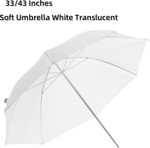 MovingMic Fotografie-Lichtreflektor-Regenschirm als Diffusor-Zubehör in Weiß, 33 Zoll und 43 Zoll - Bild 1
