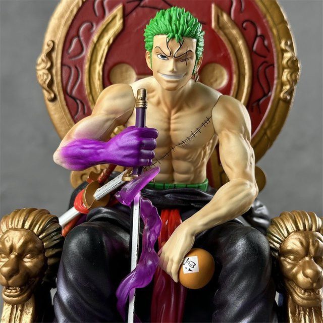 Bandai One Piece Anime Modell Statue Gecko Moria Doppelköpfige Schnitzerei Ornament, Multicolor, Höhe: 31,5 cm - Bild 1