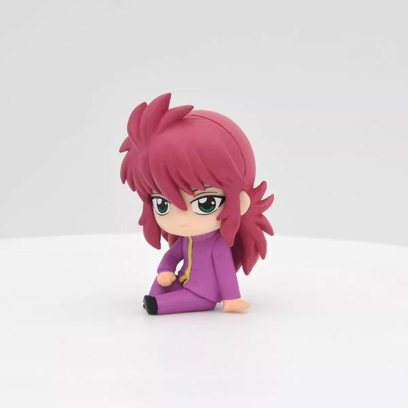 Yiran toy 1 YuYu Hakusho Figur Modell Yuusuke Urameshi Hiei Kurama Koenma Q Version Bunt / Mehrfarbig - Bild 1