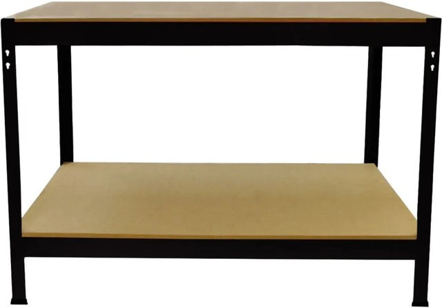 Monster Racking Q Rax Werkbank Schwarz aus Stahl und Holz B/T/H: 100 x 60 x 90 cm - Bild 1