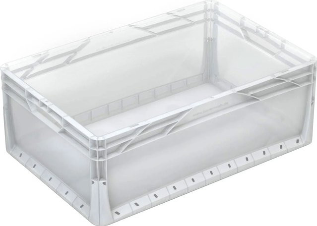 Eurobox-System Vollwand Box Transparent B: 40 cm, T: 60 cm, H: 22 cm - Bild 1