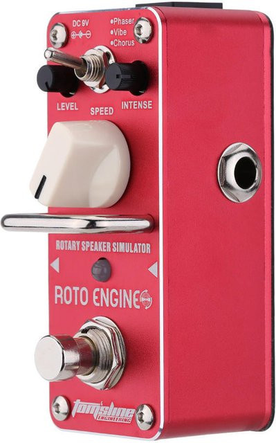 AROMA ARE-3 Roto Engine Rotary Speaker Simulator Mini E-Gitarren Effektpedal in Rot - Bild 1