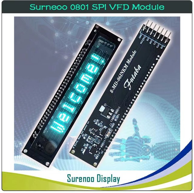Surenoo 7P 0801 801 8X1 Serielles SPI VFD LCD-Modul-Display für Arduino STM32 C51 - Bild 1