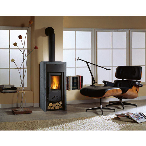 La Nordica Asia BII Kaminofen aus Naturstein in Schwarz und Grau mit 6 kW Leistung - Bild 4
