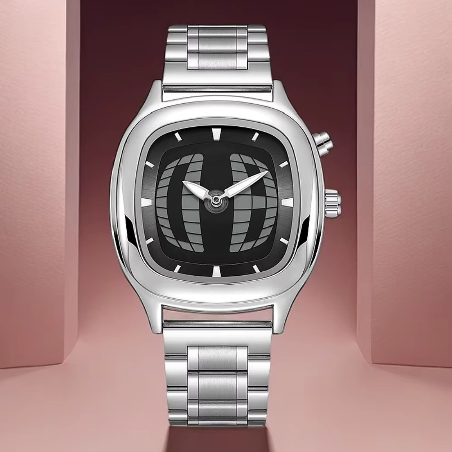 ZBJP Armbanduhr, Digitaluhr, Quarz, Edelstahl, Schwarz, Unisex - Bild 3