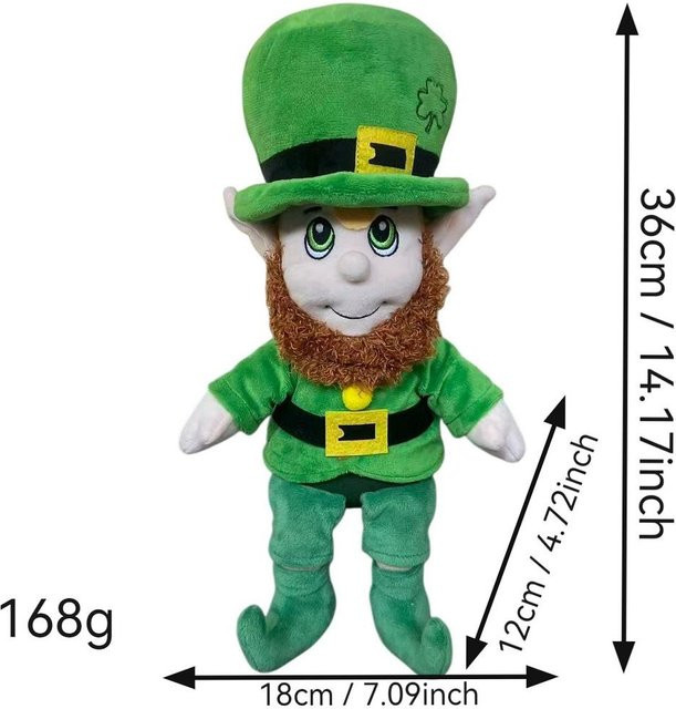 Yiran toy St. Patrick's Day Plüschtier, Feiertagsfigur, 36cm, ab 14 Jahren - Bild 1