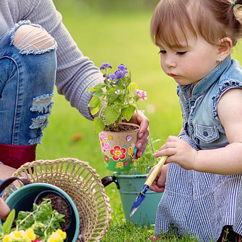 DIY Garten-Papierhandwerkstöpfe als rechteckiges Pflanzset für Bastelarbeiten aus Papier - Bild 4