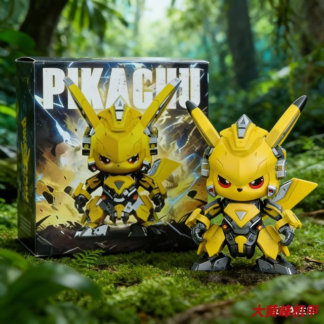 Bandai Pikachu COS Mech Warrior Limited Edition GK Statue, gelb, Sammlermodell für Anime-Fans - Bild 1