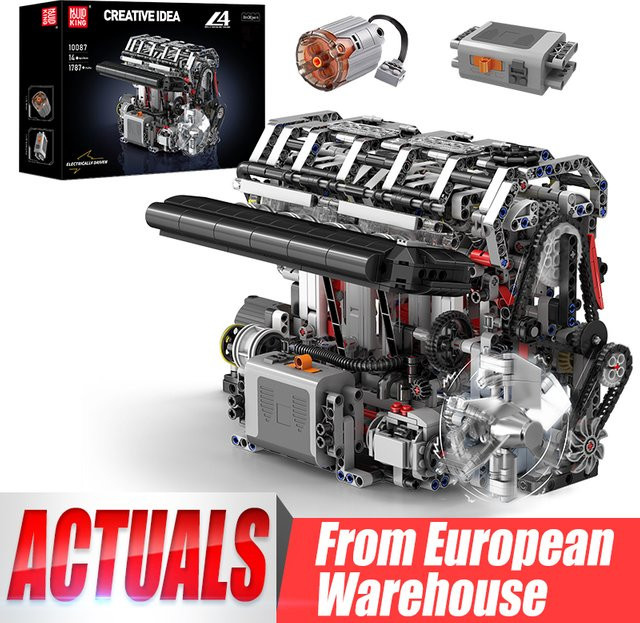 Mould King Technisches Auto-Baustein-Set, Motorisiertes L4-Motormodell, Bausatz - Bild 1