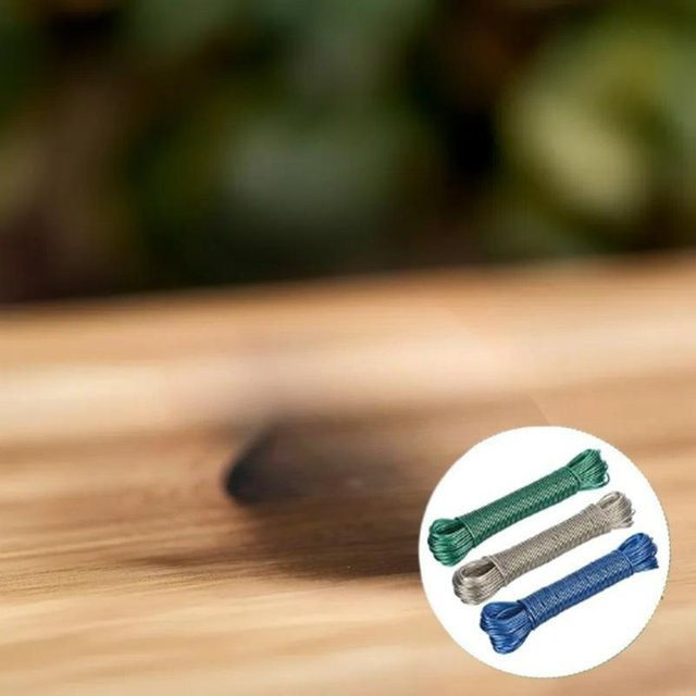 Sommer6 Wäscheleine aus Stahl mit PVC-Beschichtung für Outdoor, Garten und Camping - Bild 1