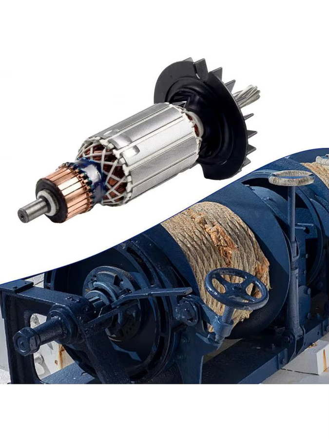 Bosch 7-Zahn-Rotor-Anker-Motor Ersatzteil für elektrische Bohrhammer GBH2-26 und GBH2-26DRE in Silber - Bild 6