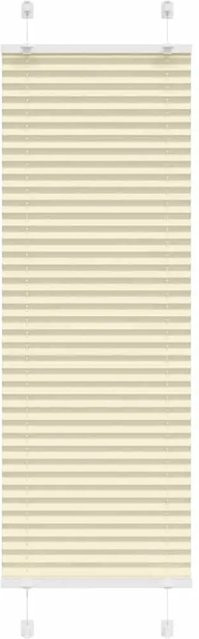 vidaXL Plissee Creme in Beige, semi-transparent, Polyester, Breite: 40 cm, Höhe: 150 cm - Bild 1