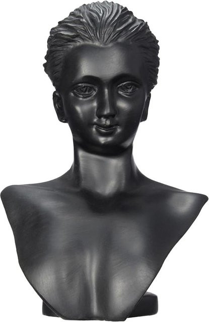 Schwarze Harzfigur Mannequin von JMS tops als Präsentationsständer für Schmuck und Halsketten, Tischmodell, Höhe: 19,0 cm - Bild 1