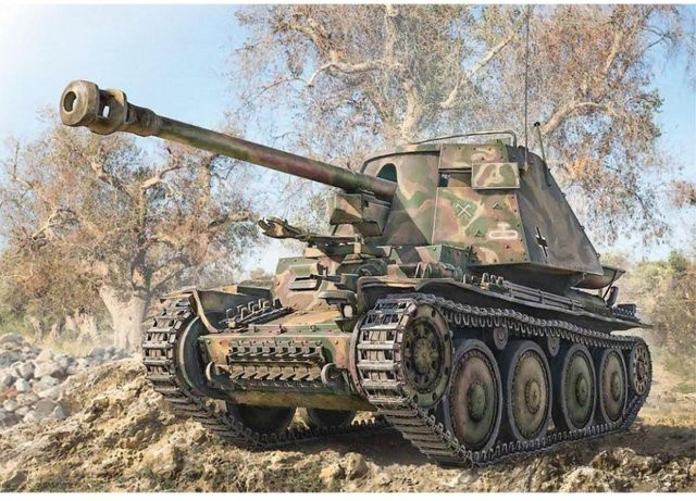 Italeri Dt. Sd.Kfz.138 Marder III Ausf. H, Fahrzeuge, Grün - Bild 1