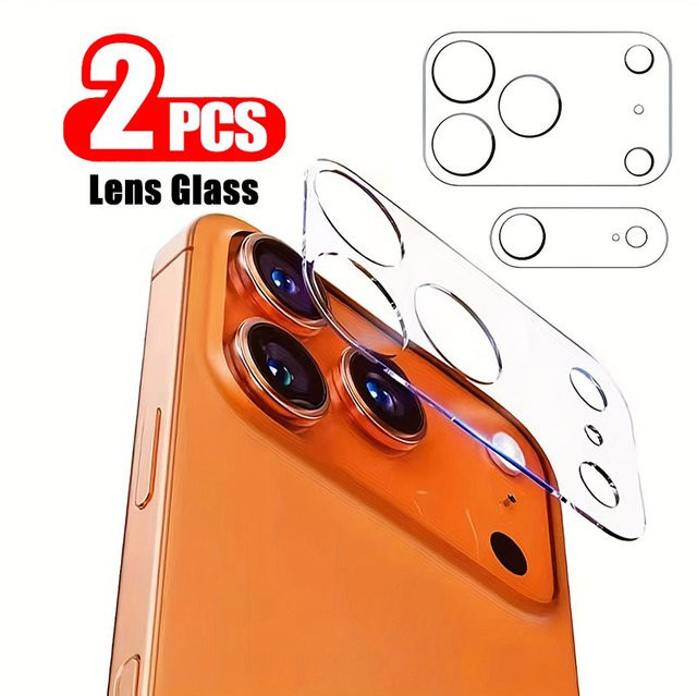 2 Stück 9H gehärtetes Glas Objektivschutz für iPhone 17 Pro Max und iPhone 17 Air in Transparent - Bild 1