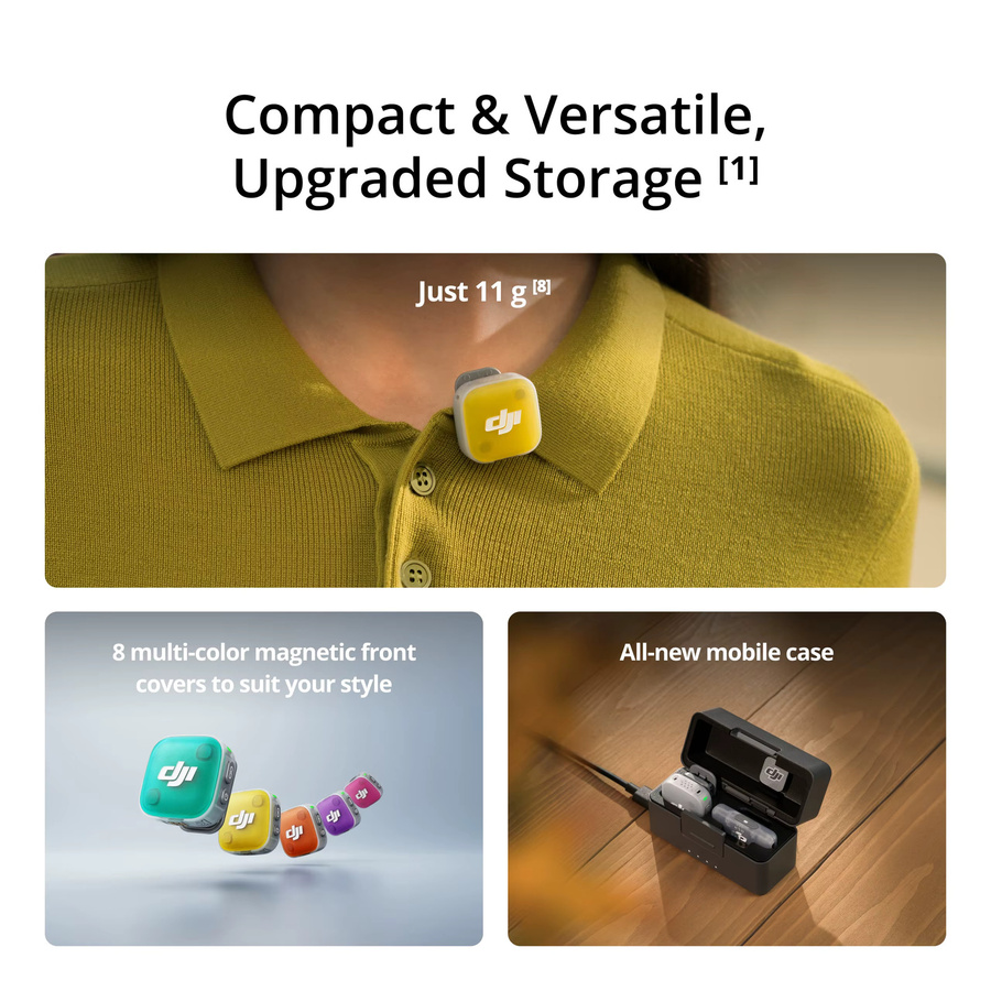 DJI Mic Mini 2 Kabelloses Mikrofon für iPhone, Android, Smartphone, Tablet und PC mit Geräuschunterdrückung und 11,5 Stunden Akkulaufzeit - Bild 2