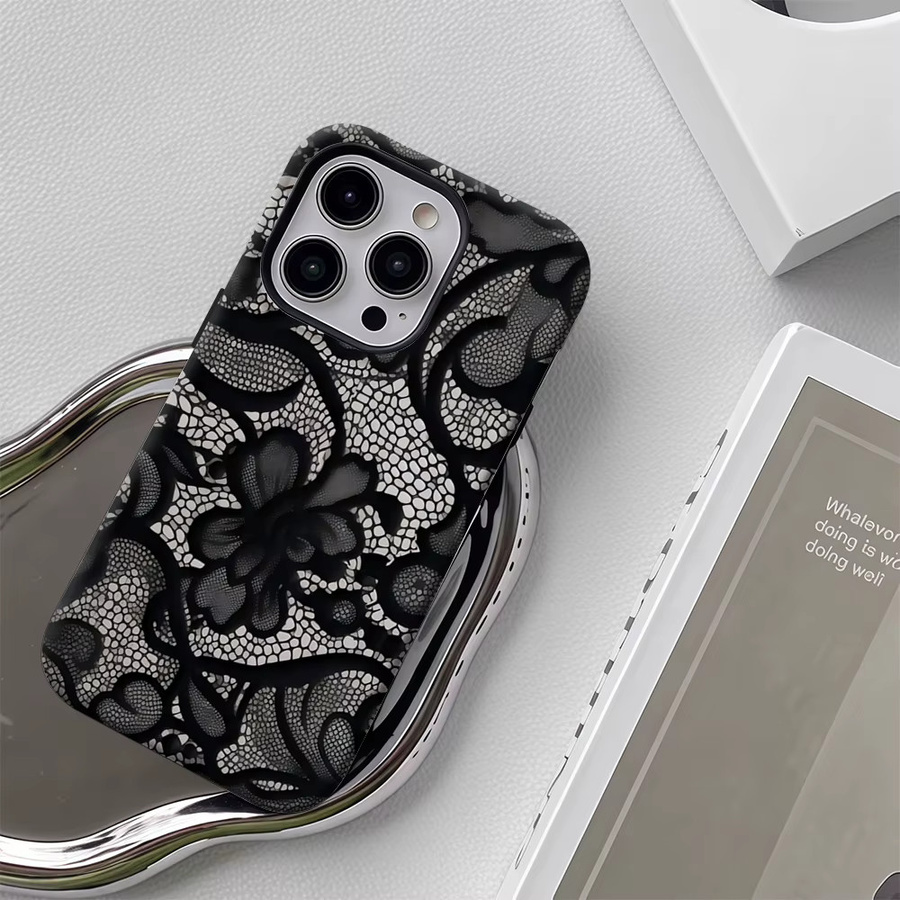 Potdemiel Handyhülle mit Schnürsenkel für iPhone 17 16 15 14 13 Pro Max Plus, Schwarz, Robuste Einzel- und Doppelschicht-Hülle mit Magnetfunktion - Bild 4