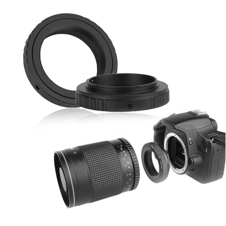 Andoer T2-OM Teleskop Umkehrobjektiv mit 43mm Adapterring für Olympus E-600 E-510 E-500 E-450 E-5 in Schwarz - Bild 4