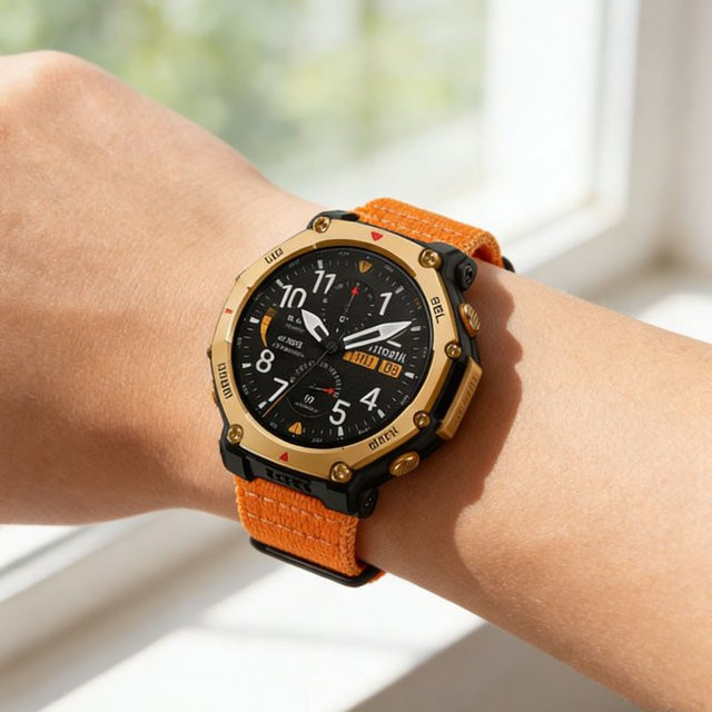 Amazfit Uhrenarmband Nylon, 22 mm, orange, Unisex - Bild 1