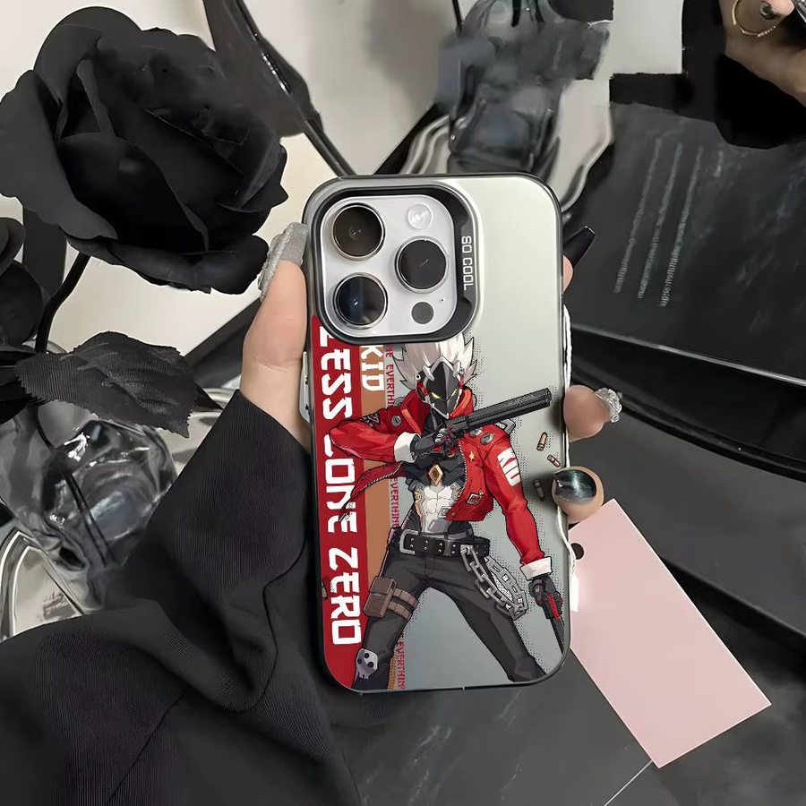 Aurora Funda Handyhülle im Zenless Zone Zero Design für iPhone 11 bis iPhone 17 Pro Max, mehrfarbig, matt mit Laser-Effekt - Bild 5