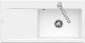 Villeroy & Boch Spüle Subway Style 60 rechts in Weiß mit Ablaufgarnitur und Exzenter - Bild 1